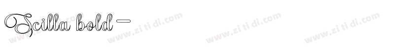 Scilla bold字体转换